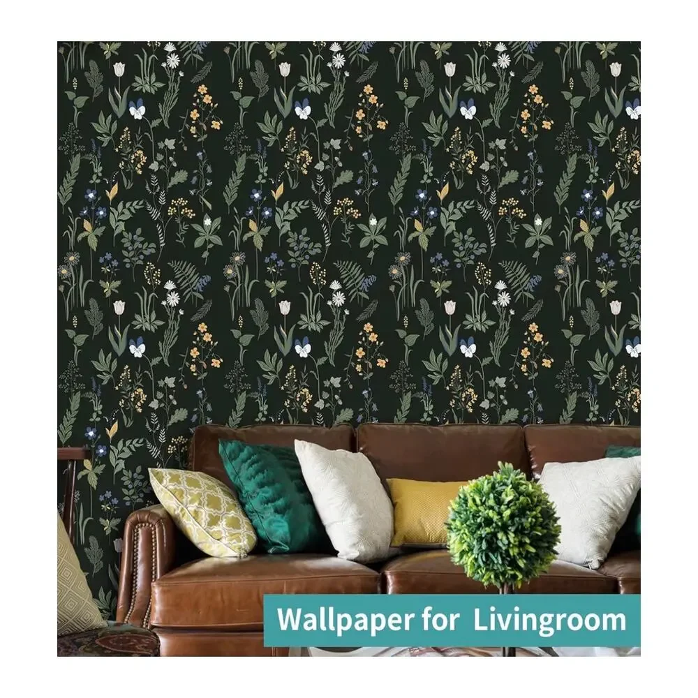 Set of 4 Rolls Cismm Floral Peel and Stick Wallpaper Boho 118